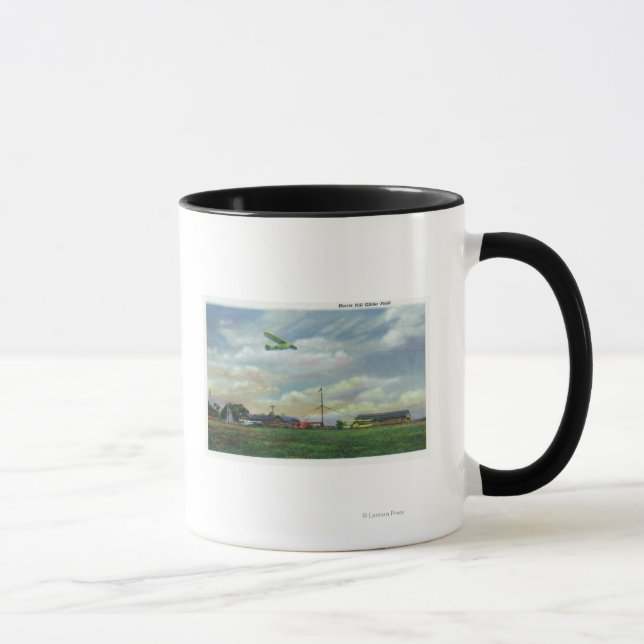 Mug Vue sur Harris Hill Glider Field, Glider in (Droite)