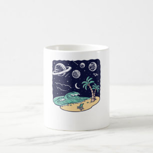 Mug Vue sur la plage la nuit