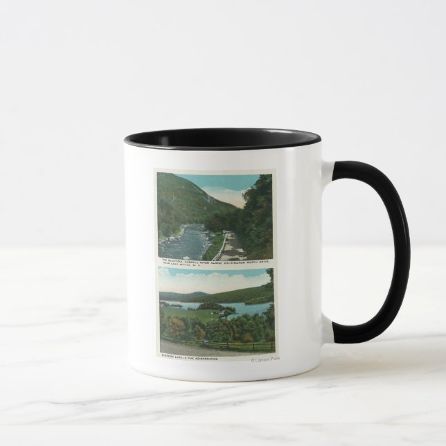Mug Vue sur la rivière Ausable et le lac Schroon (Droite)