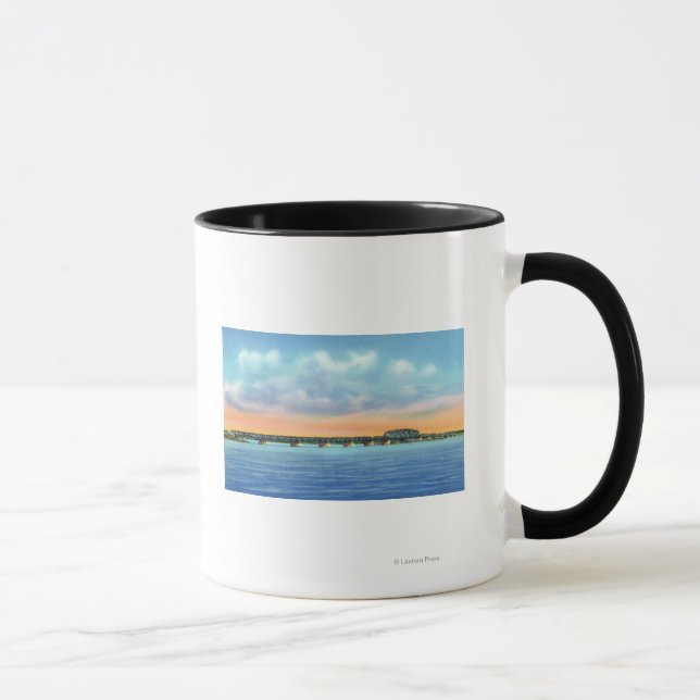 Mug Vue sur le lac éloigné du nouveau pont (Droite)