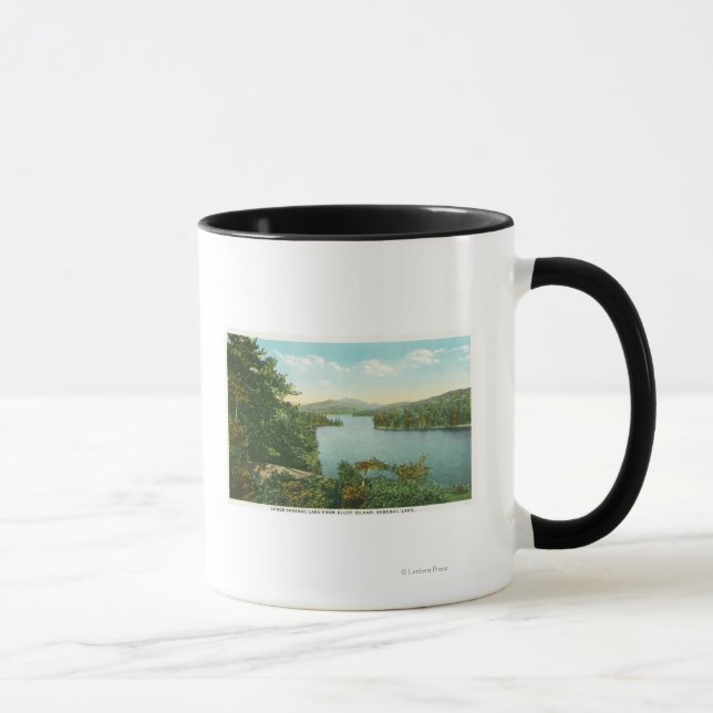 Mug Vue sur le lac Lower Saranac de Bluff Island (Droite)