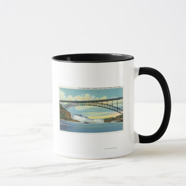 Mug Vue sur le pont Falls View avant l'effondrement (Droite)