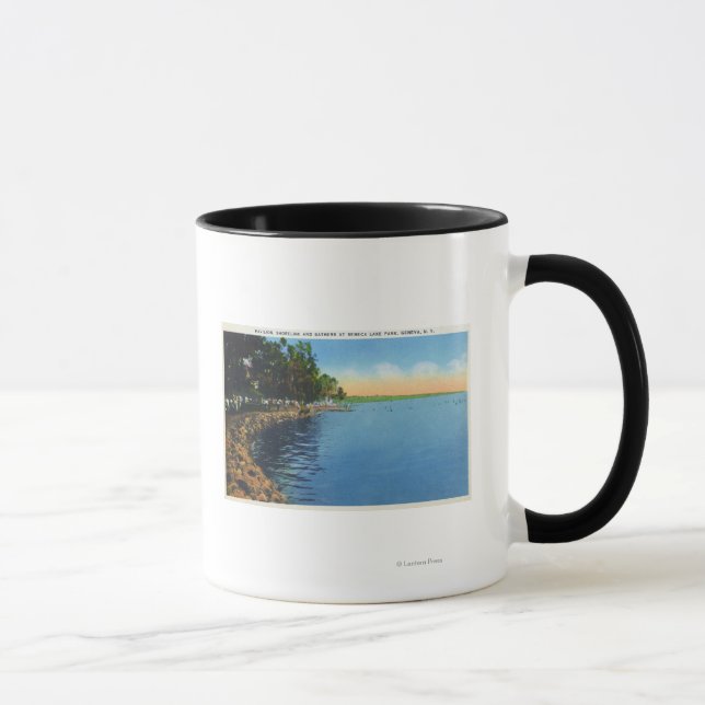 Mug Vue sur le rivage du pavillon du parc du lac Senec (Droite)
