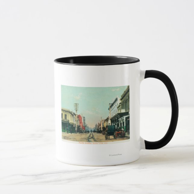 Mug Vue sur Pacific Avenue Santa Cruz, Californie (Droite)