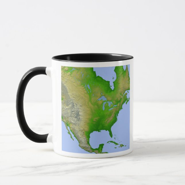 Mug Vue topographique de l'Amérique du Nord (Gauche)
