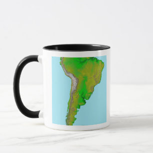 Mug Vue topographique de l'Amérique du Sud