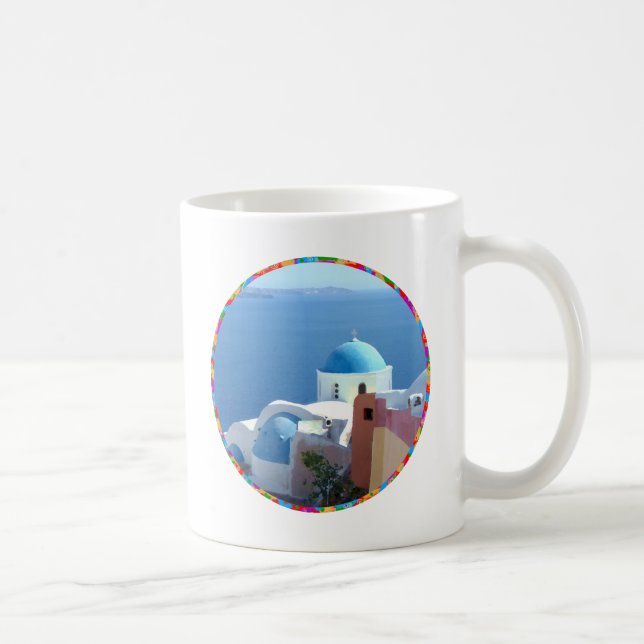 Mug Vues de l'église sur Santorin, Grèce (Droite)