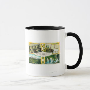 Mug Vues intérieures de Redding d'hôtel avec les sit