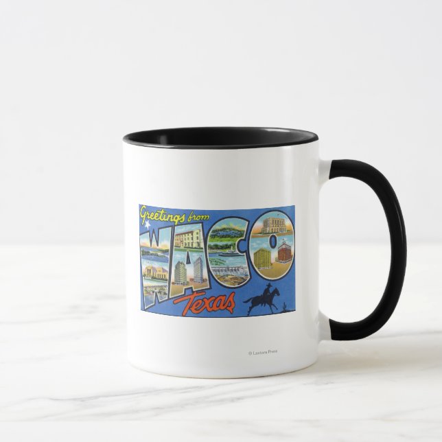 Mug Waco, TexasScènes de grandes lettresWaco, TX (Droite)