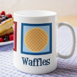 Mug Waffles Peace Love<br><div class="desc">Un cadeau pour les amateurs de gaufres mignonnes pour un petit-déjeuner ou un café qui sert une cuisine délicieuse. Waffles Peace Love.</div>