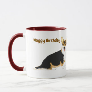 Mug Waggy Birthday Tricolor