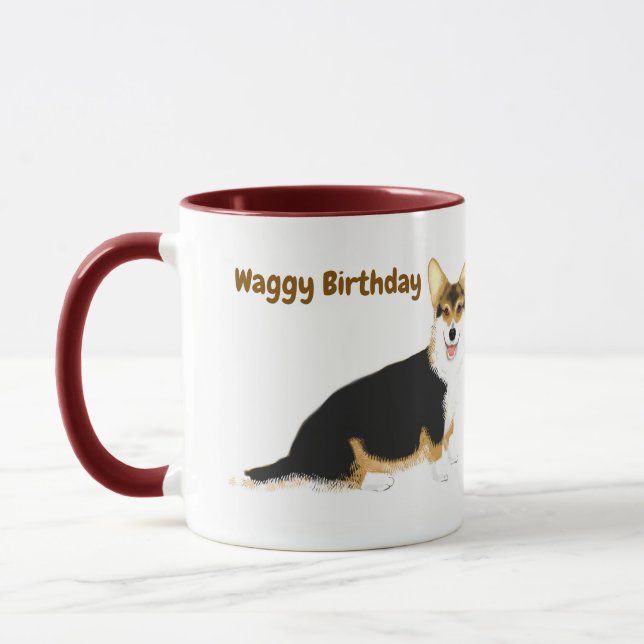 Mug Waggy Birthday Tricolor (Gauche)