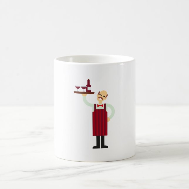 Mug Waiter with wine (Centre)