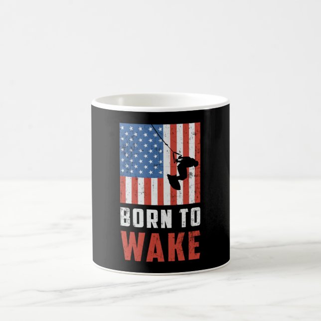 Mug Wakeboard Born To Wake Wakeboarder Wakeboarding (Centre)