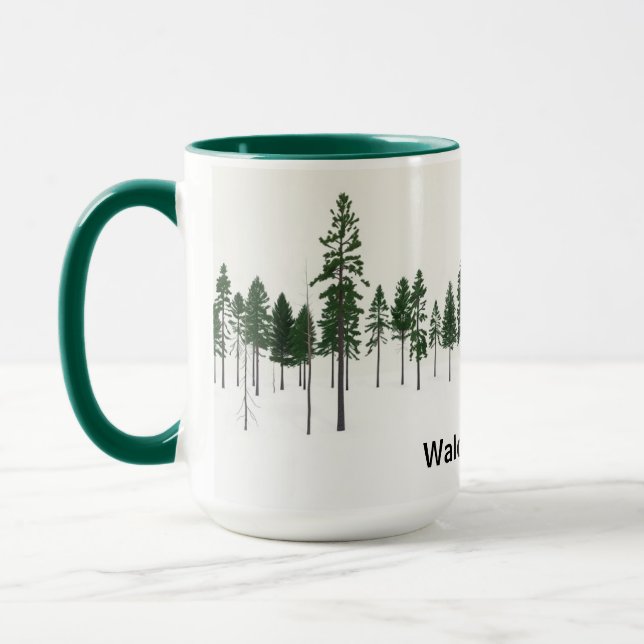 Mug Waldeinsamkeit Solitude forestière Esthétique (Gauche)