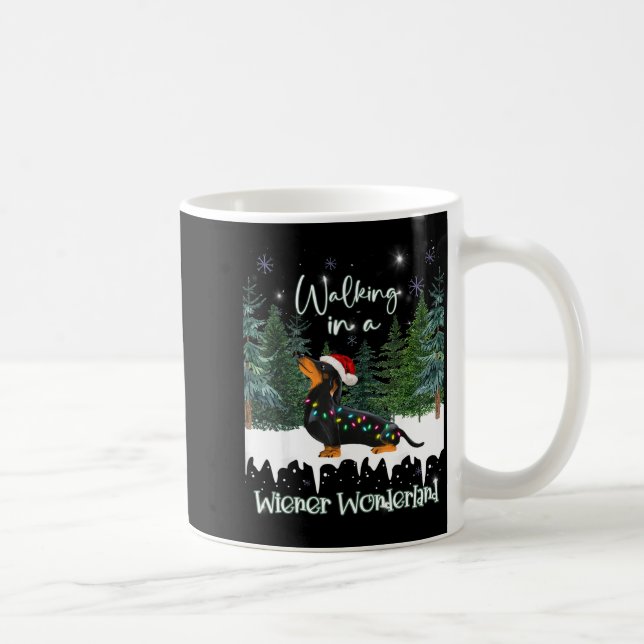 Mug Walking In A Wiener Wonderland Dachshund  (Droite)