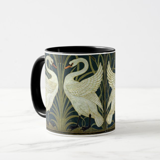 Mug Walter Crane Swan & Rush and Iris Victorian  (Devant gauche)