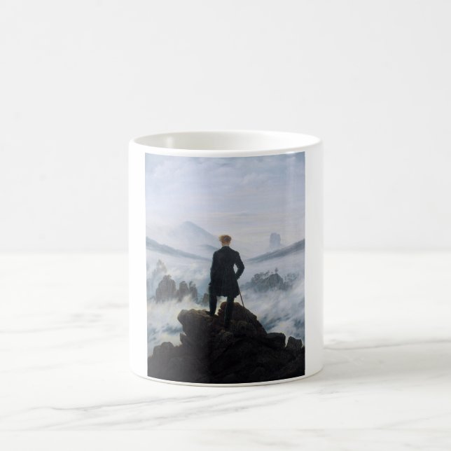 Mug Wanderer au-dessus de la mer de brouillard (par C. (Centre)