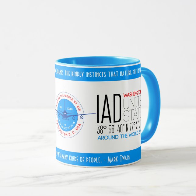 Mug Washington D.C., États-Unis élégant (Devant droit)