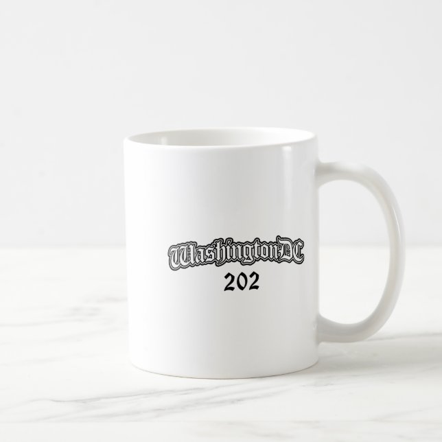 Mug Washington Dc 202 Hommes Femmes Enfants Manches Lo (Droite)