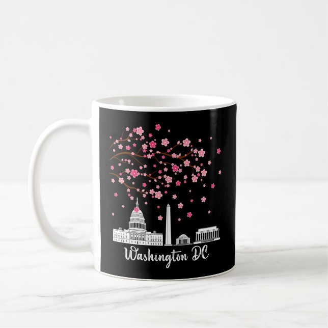 Mug Washington Dc Cherry Blossoms Monuments (Gauche)