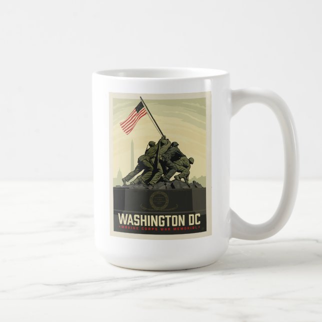 Mug Washington, DC | Mémorial de guerre du Corps marit (Droite)