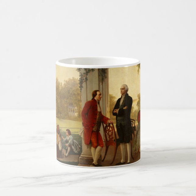 Mug Washington et Lafayette chez Mount Vernon 1784 (Centre)