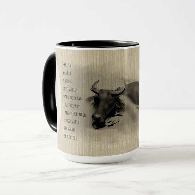 Mug Water Buffalo Chinese Ox An personnalité (Devant gauche)