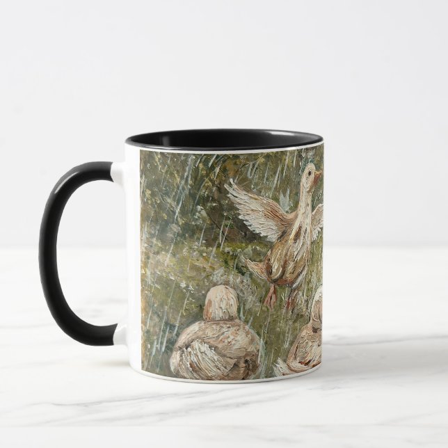 Mug Water Play Whimsical Farmhouse Duck Family Pond (Gauche)