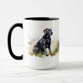 Mug Watercolor Black Labrador Retriever