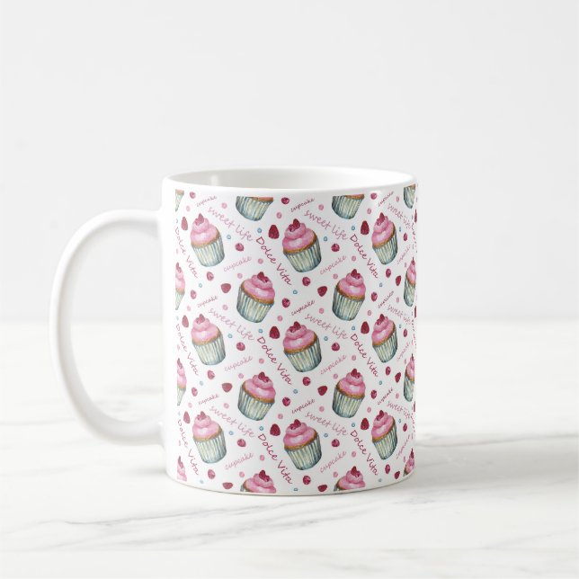 Mug Watercolor cupcakes (Gauche)