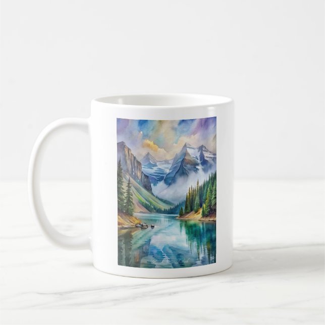 Mug Watercolor du parc national du Glacier (Gauche)