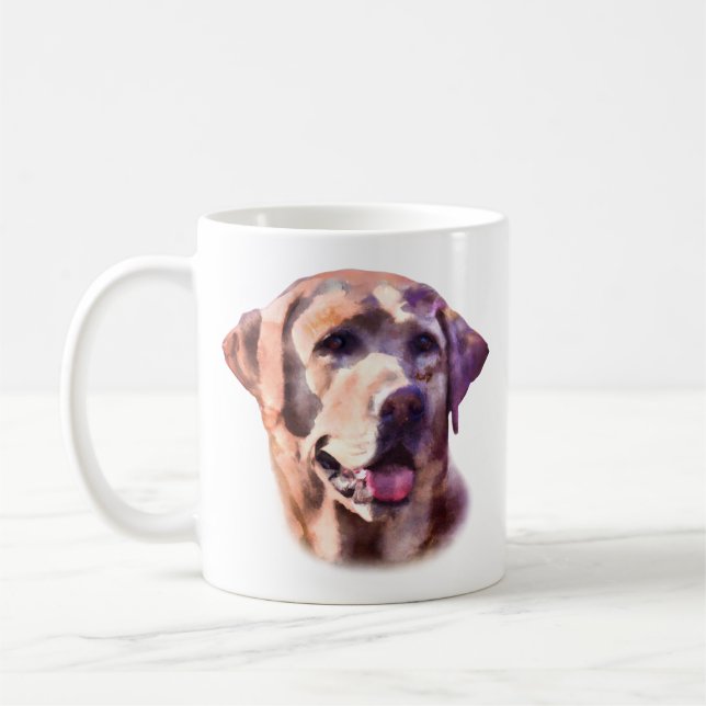 Mug Watercolor Labrador Retriever (Gauche)