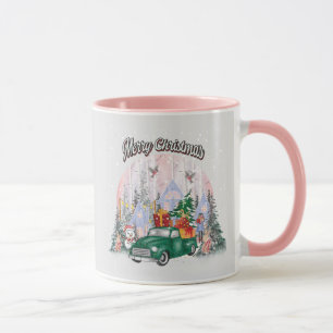 Mug Watercolor Merry Christmas, Car of Toxits