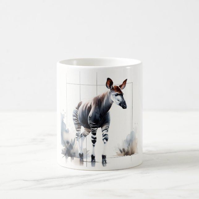 Mug Watercolor Okapi AREF285 - Watercolor (Centre)