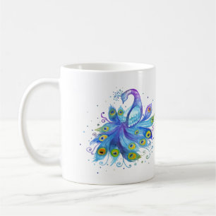 Mug Watercolor peacock