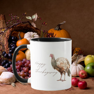 Mug Watercolor Turquie Bon thanksgiving