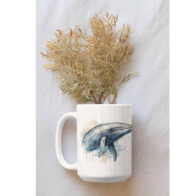 Mug Watercolor Whale Wonder (Créateur téléchargé)