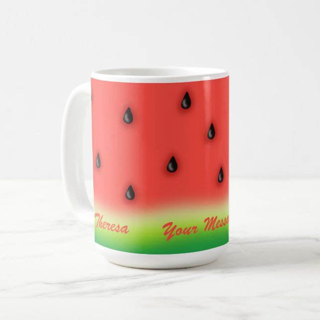 Mug Watermelon d'été personnalisé (Devant gauche)