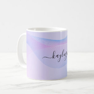 Mug Wavelines Abstraites bleu rose