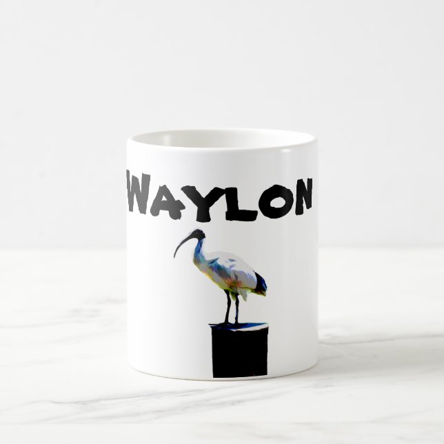 Mug Waylon Nom Avec Poulet À Bin, Musique À Café (Centre)