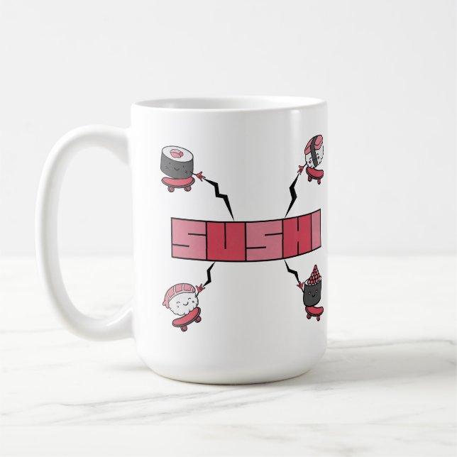 Mug We Love Sushi - Sushi Love - ASL ILY Obsession (Gauche)