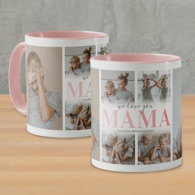 Mug We Love You Mama Photo Collage (Créateur téléchargé)