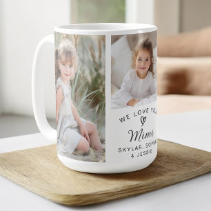 Mug We Love You Mimi Grandkids Photo Collage