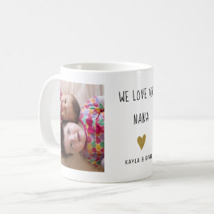 Mug We Love You Nana 2 Photo Collage