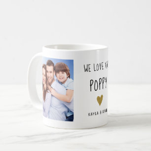 Mug We Love You Poppy 3 Photo Collage Grand-père