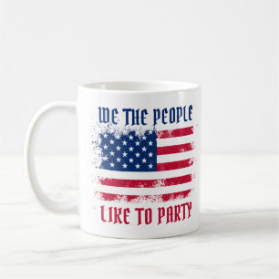 Mug We people Funny Distressed USA Drapeau Juillet 4