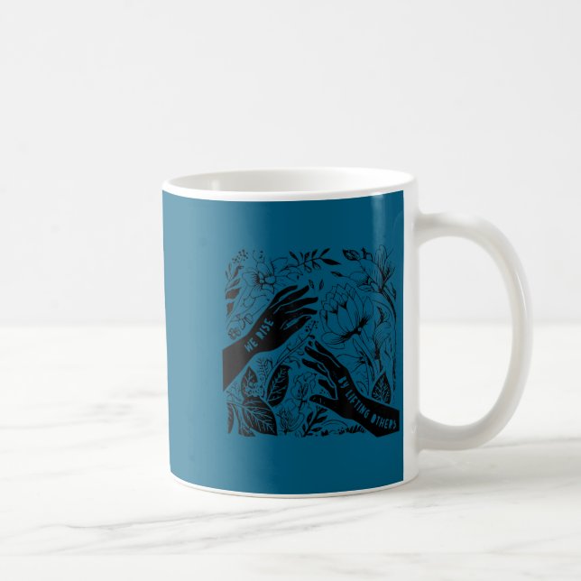 Mug We Rise By Lifting Others Insrational Retro Motiva (Droite)