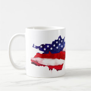 Mug *~* We The People Watercolor American USA Flag
