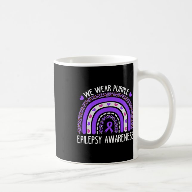 Mug We Wear Purple Leopard Rainbow For Epilepsy Awaren (Droite)